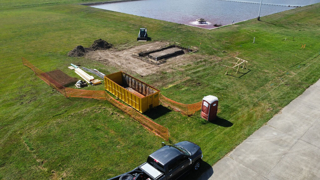 plot being prepared for construction by concrete contractor in Baton Rouge